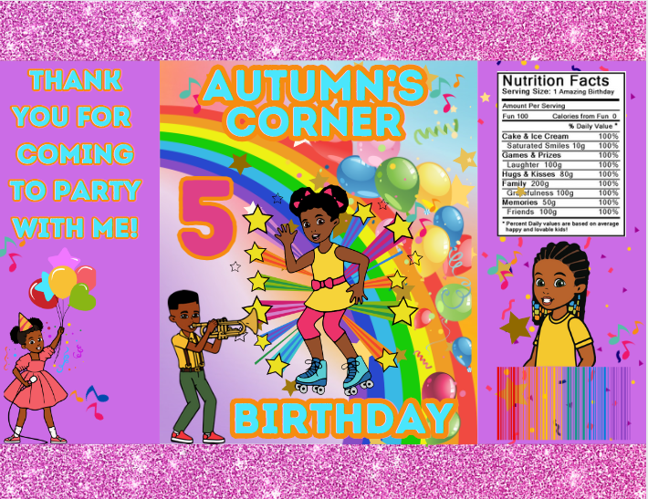 🎉 Gracie’s Corner Party Favor Pack – Editable Canva Templates! 🎨✨