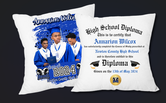 2-Sided Graduation Pillow (editable)